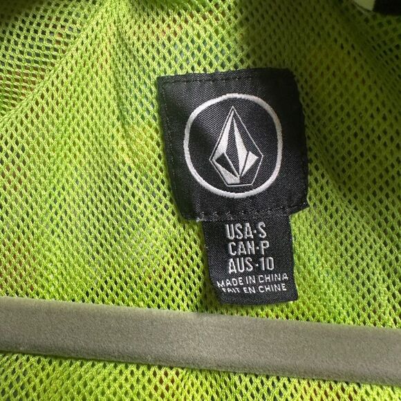 VTG Volcom Trippy Monster Zip Up Jacket Rain Coat Kids small - Picture 6 of 8